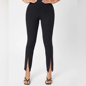 SHEIN PETITE Seam Front Split Hem Pants NWT